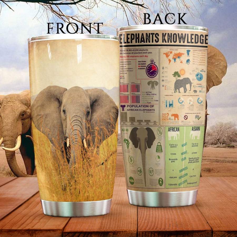 Elephants knowledge Stainless Steel Insulated Tumbler Cup