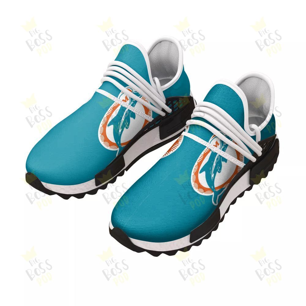 Miami Dolphins Art Painting Logo Team American Football Gift For Dolphins Fans Sport Running Sneakers Shoes