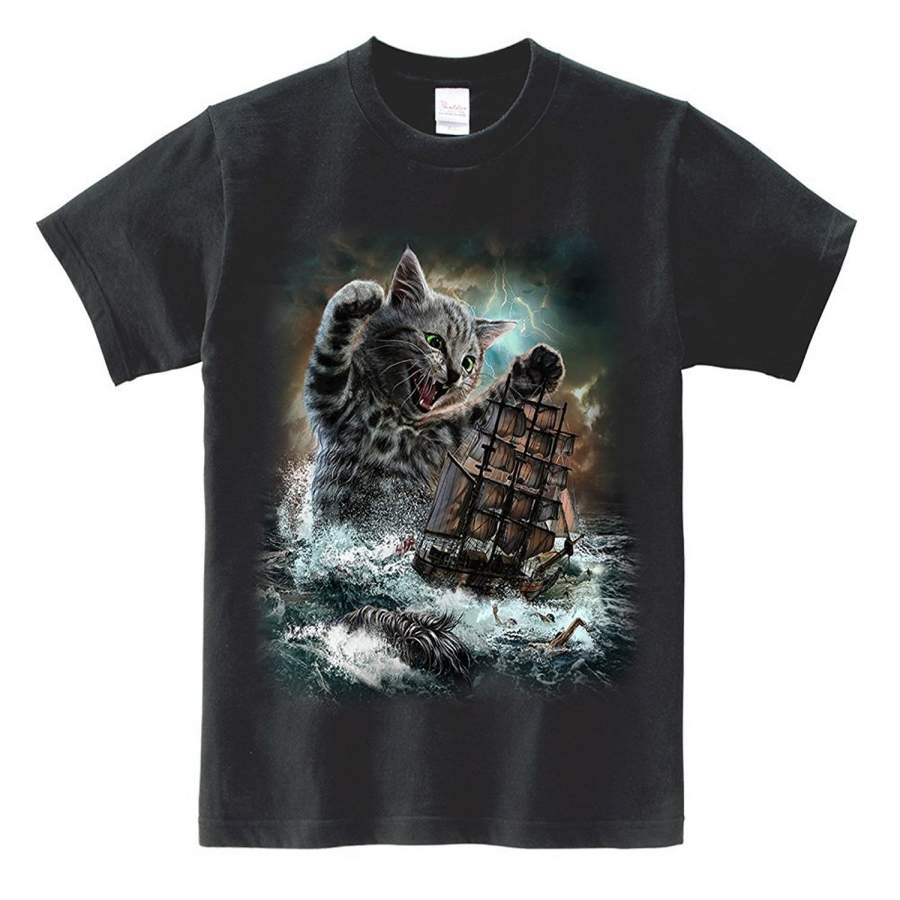 Siamese Cat Burst Out To Terror, Kraken Short Sleeve T-Shirt