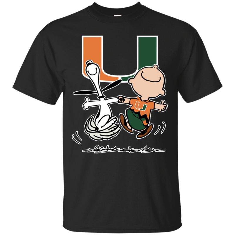 Charlie Brown & Snoopy – Miami Hurricanes T-Shirts Sweat Shirts Long Sleeves Hoodies Iconictees