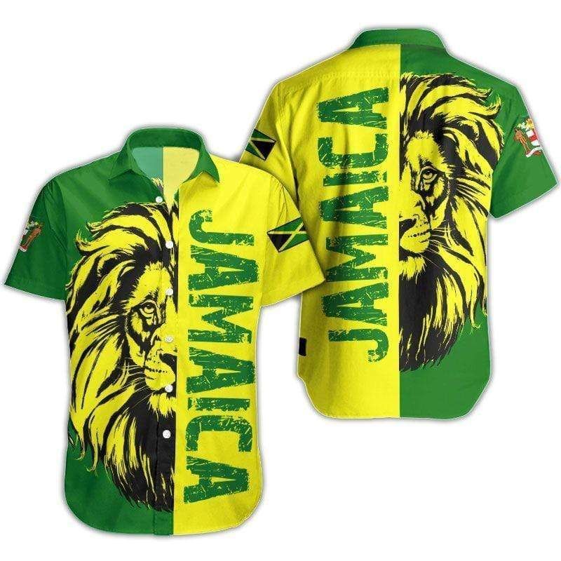 High Quality Hawaii Aloha Shirts Jamaica Lion Ha65739