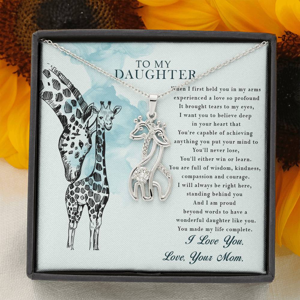 Graceful Love Giraffe Necklace For Daughters From Mothers