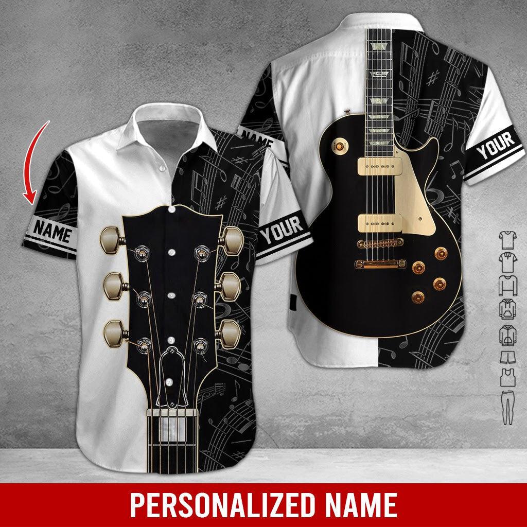 Love Electric Guitar Custom Name Hawaii Shirt For Men Women Ha23962