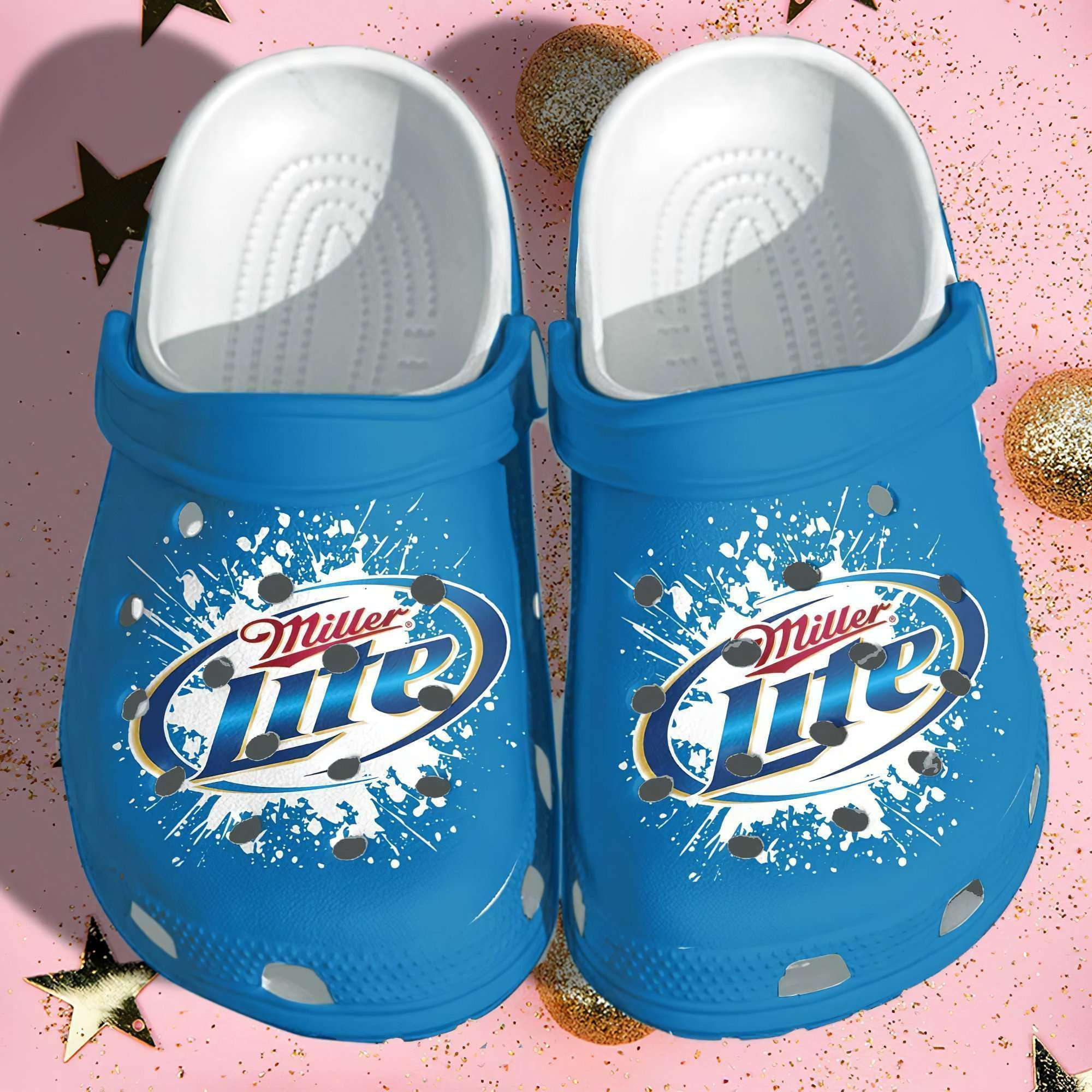 Miller Lite Funny Clogs Clogband Clog Comfortable Water Shoes In Blue