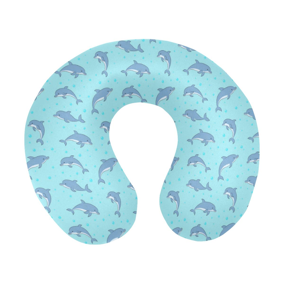 Dolphin Baby Cute Print Pattern U-Shaped Travel Neck Pillow