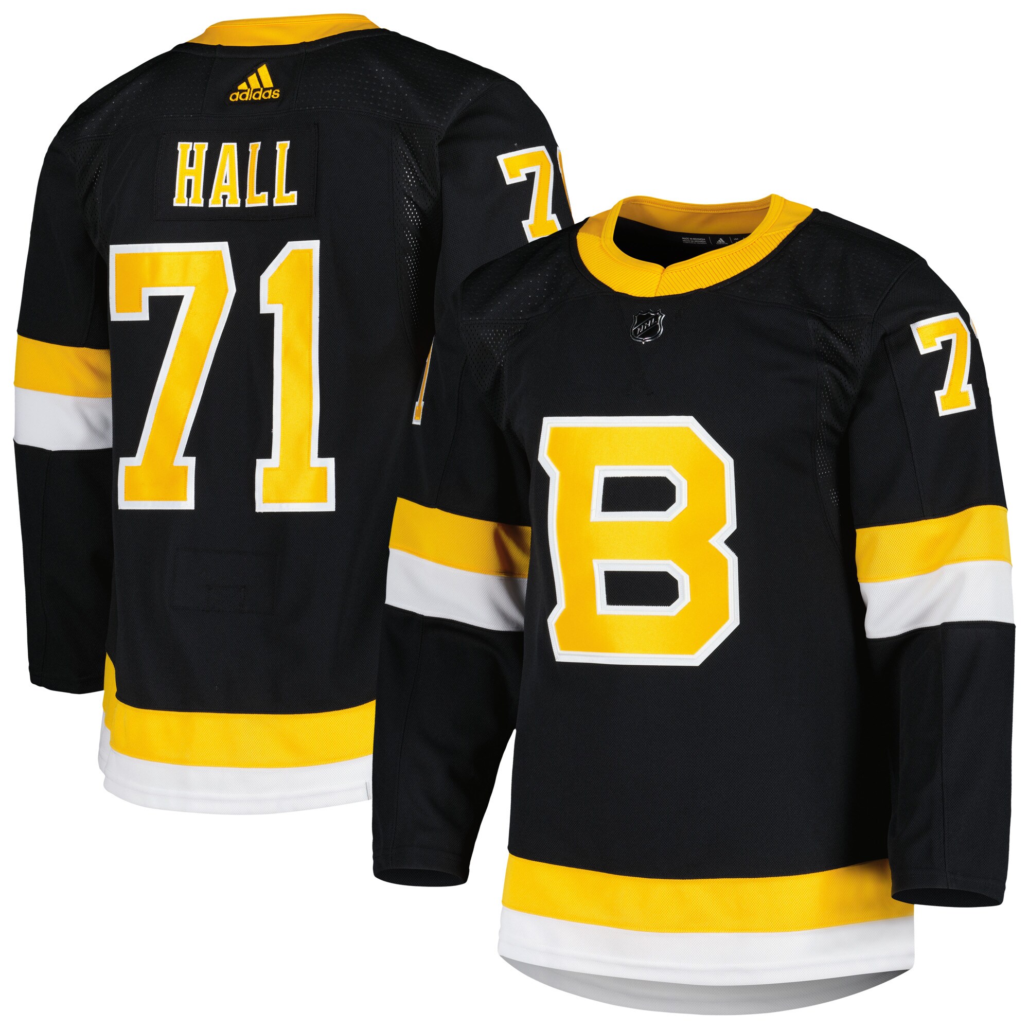 Men's Boston Bruins Taylor Hall adidas Black Alternate Primegreen Authentic Pro Player Jersey