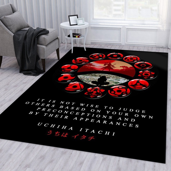 Uchiha Itachi Anime Area Rug For Gift Living Room Rug Home Decor Floor Decor