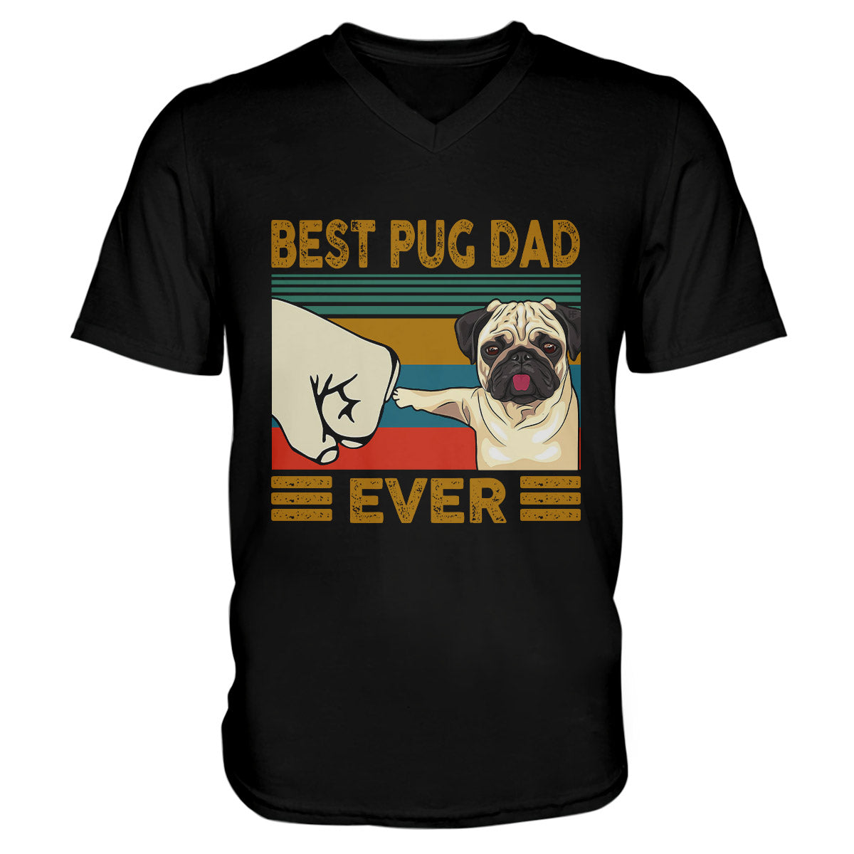 Pug Lovers Shirt 10 Ez01 1009 Men V-Neck T-Shirt