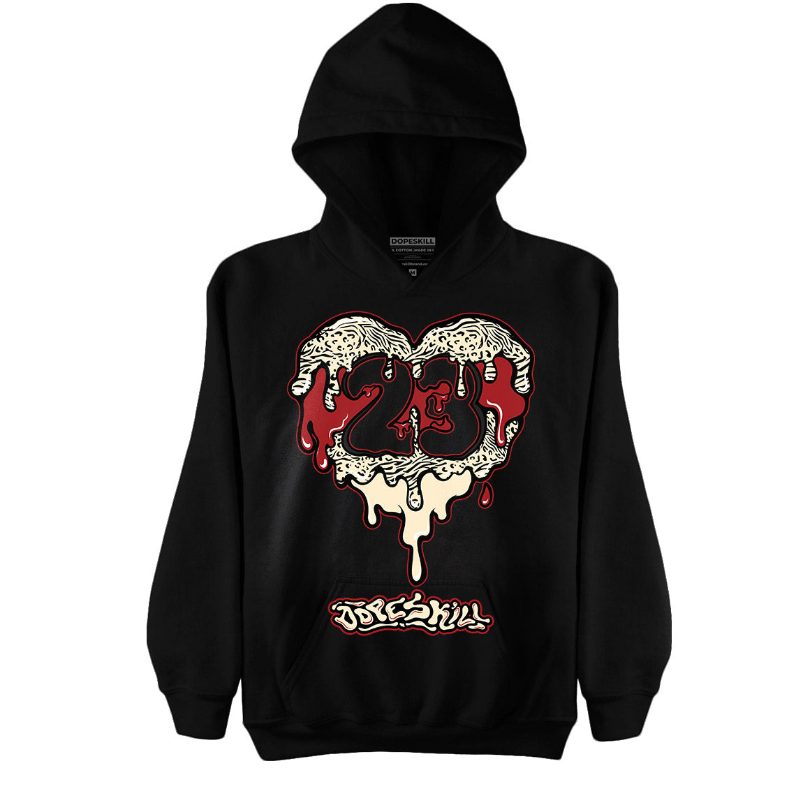 23 Heart Drip Unisex Hoodie Match Jordan 11 Animal Instinct