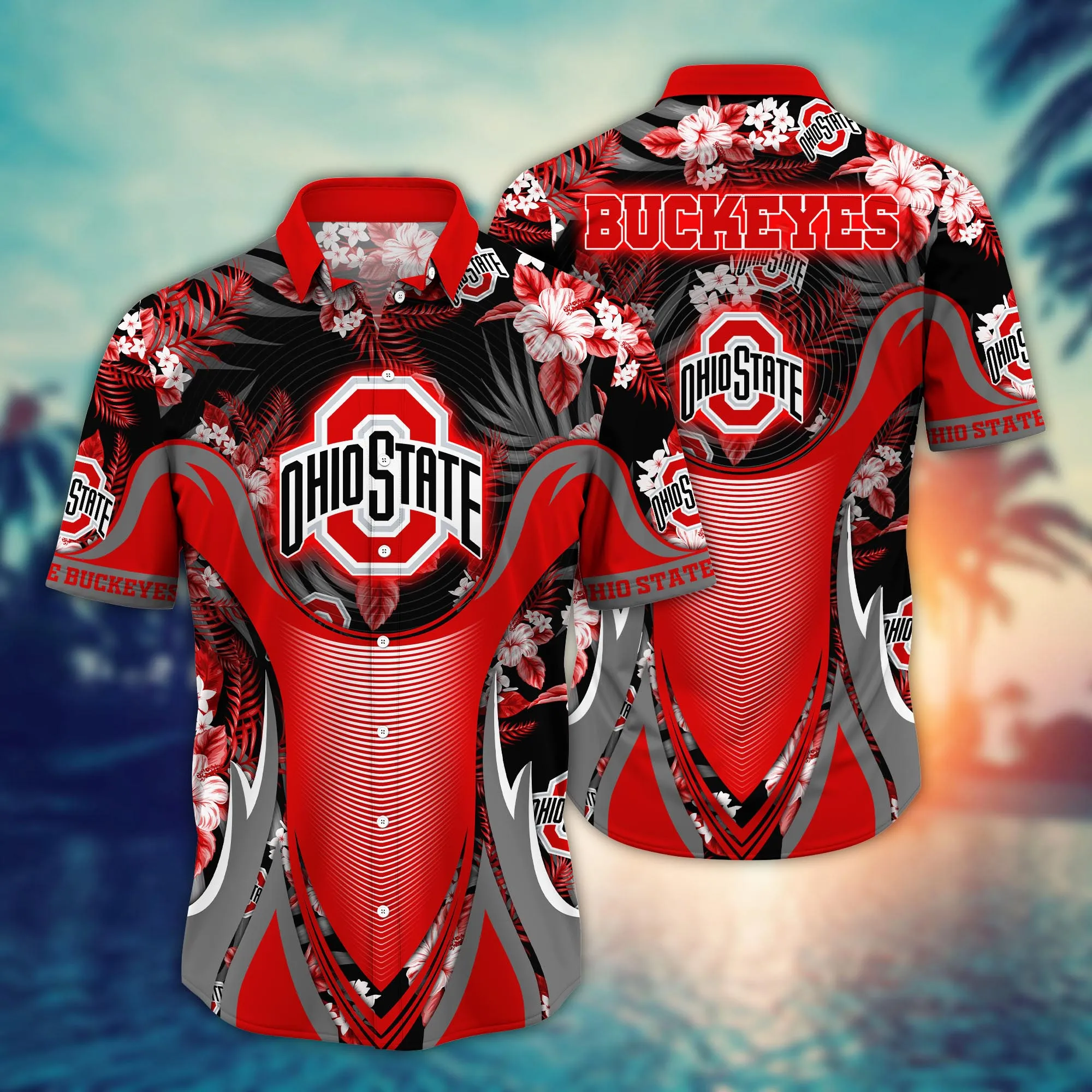 Ohio State Buckeyes NCCA Hawaiian Shirt Mosquito Bites Aloha Shirt