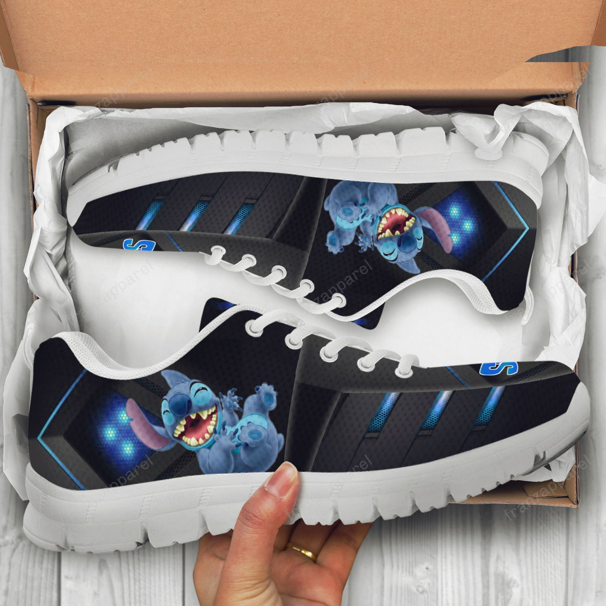 Stitch sneakers Lilo & Stitch Disney ver3 Print Sneakers, Women’s Sneakers, Handmade Crafted sneaker white Shoes birthday gift Fashion Fly Sneakers TL97