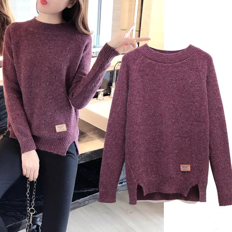 2022 Women Sweaters And Pullovers Autumn Winter Long Sleeve Pull Femme Solid Pullover Female Casual Short Knitted Sweater alx