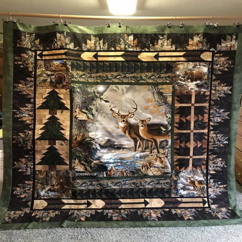 Hunting Deer Couple Quilt – Hawkerstrading Store