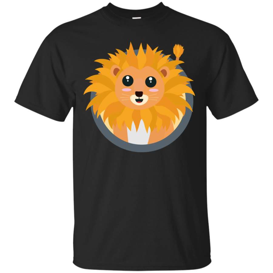 ANIMAL – Kawaii lion with circle T Shirt & Hoodie