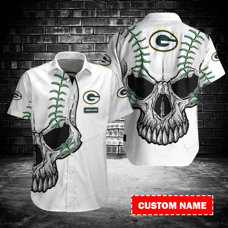 Green Bay Packers Personalized Button Shirt Bb076