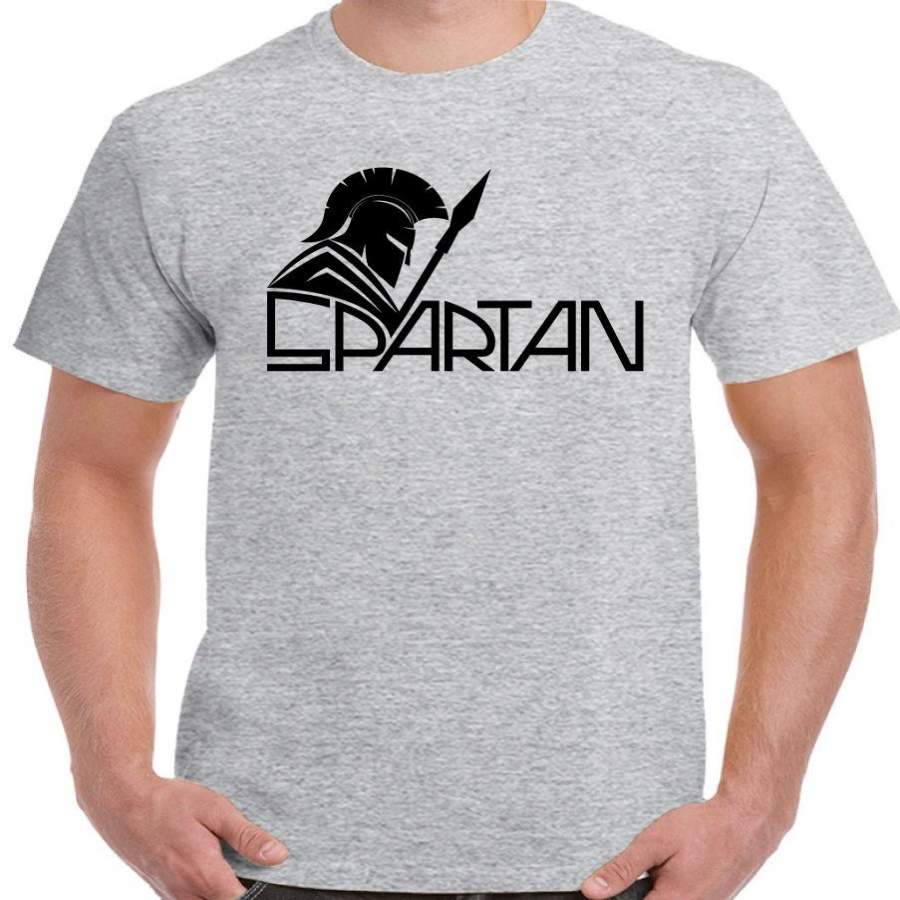 SPARTAN T-Shirt Mens Training Top Gym MMA Boxing Muscle Weightlifting Warrior