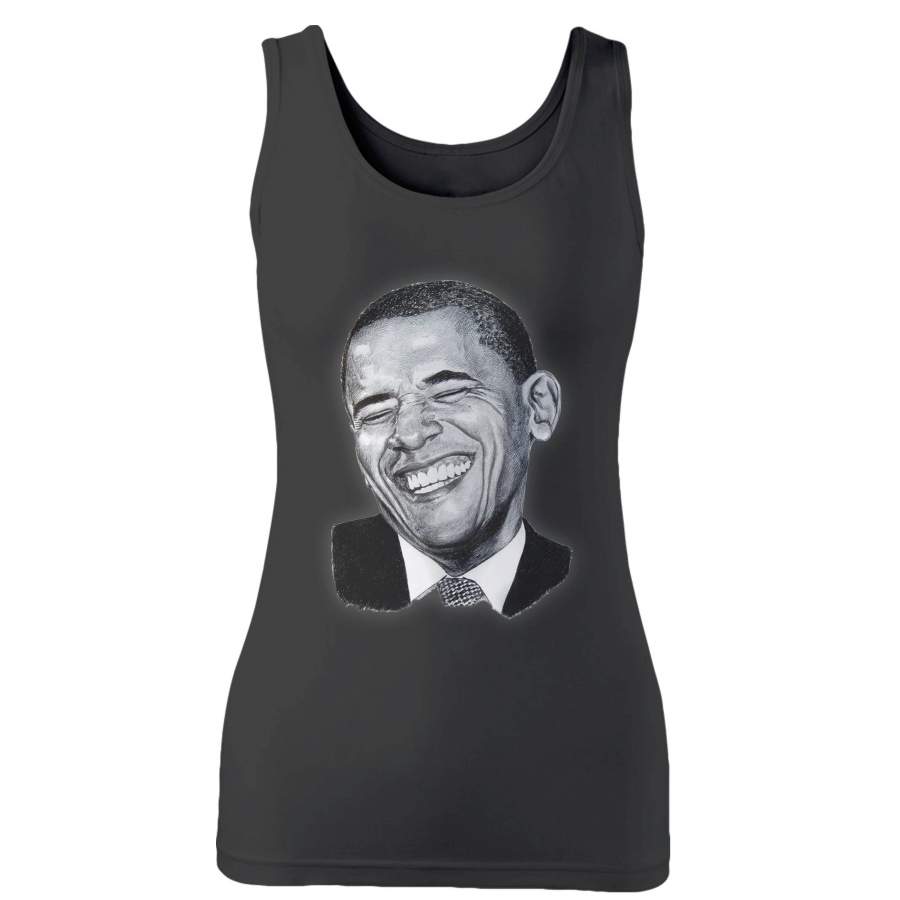 Barack Obama Face Drawing Woman’s Tank Top