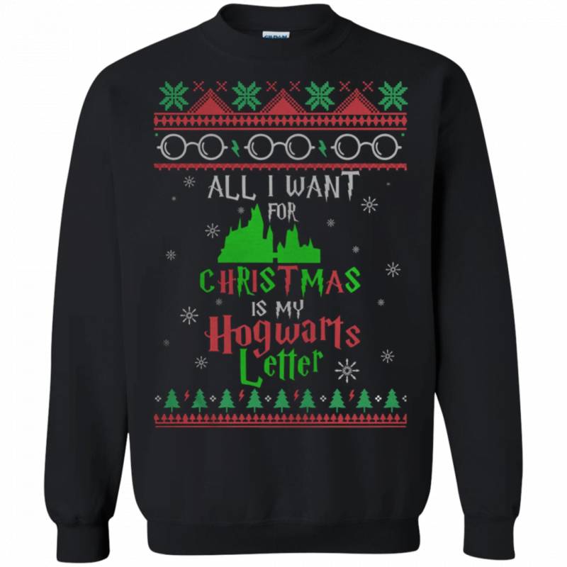 All I want for christmas is my hogwarts letter ugly christmas sweater