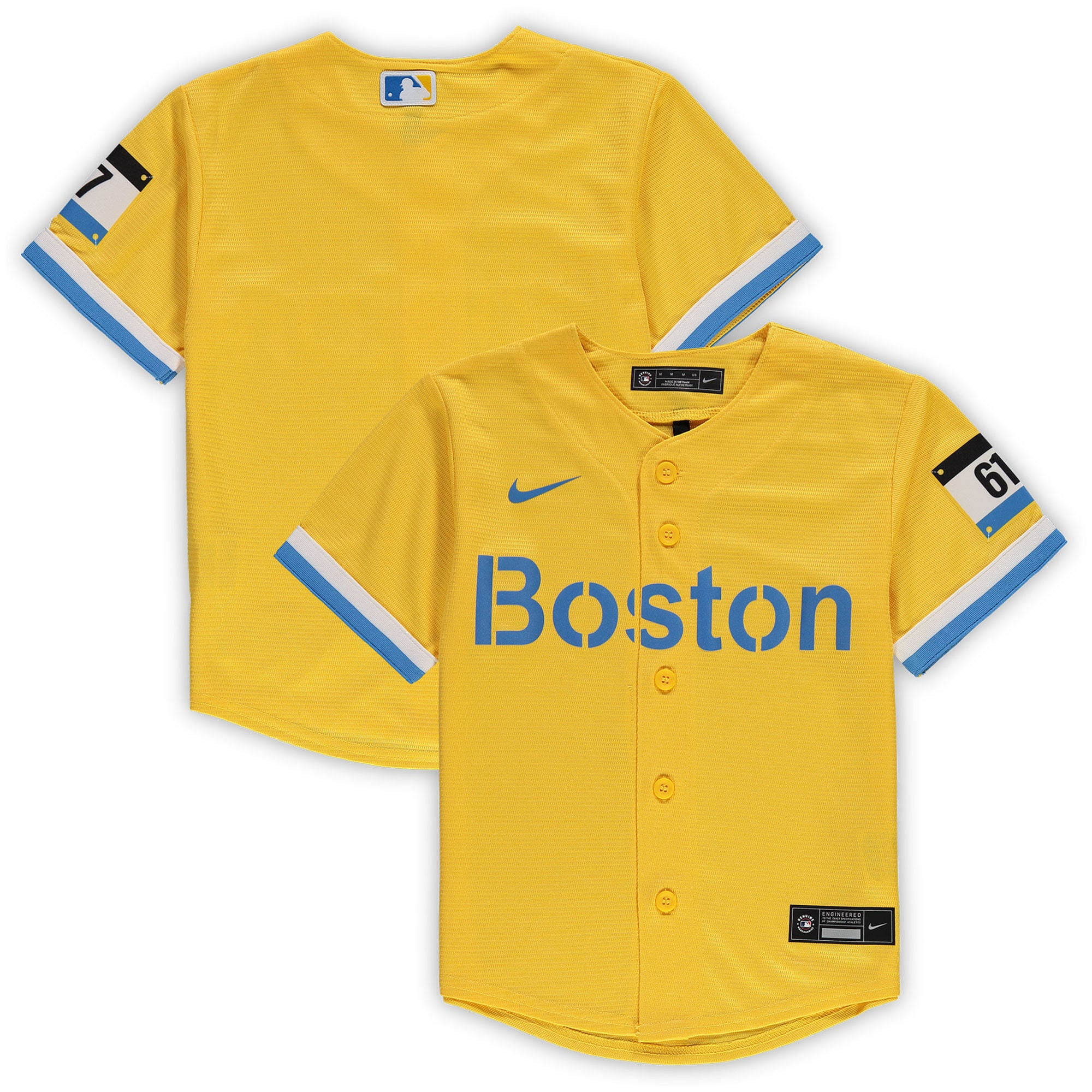 Boston Red Sox Preschool 2021 MLB City Connect Replica Team Jersey – Gold