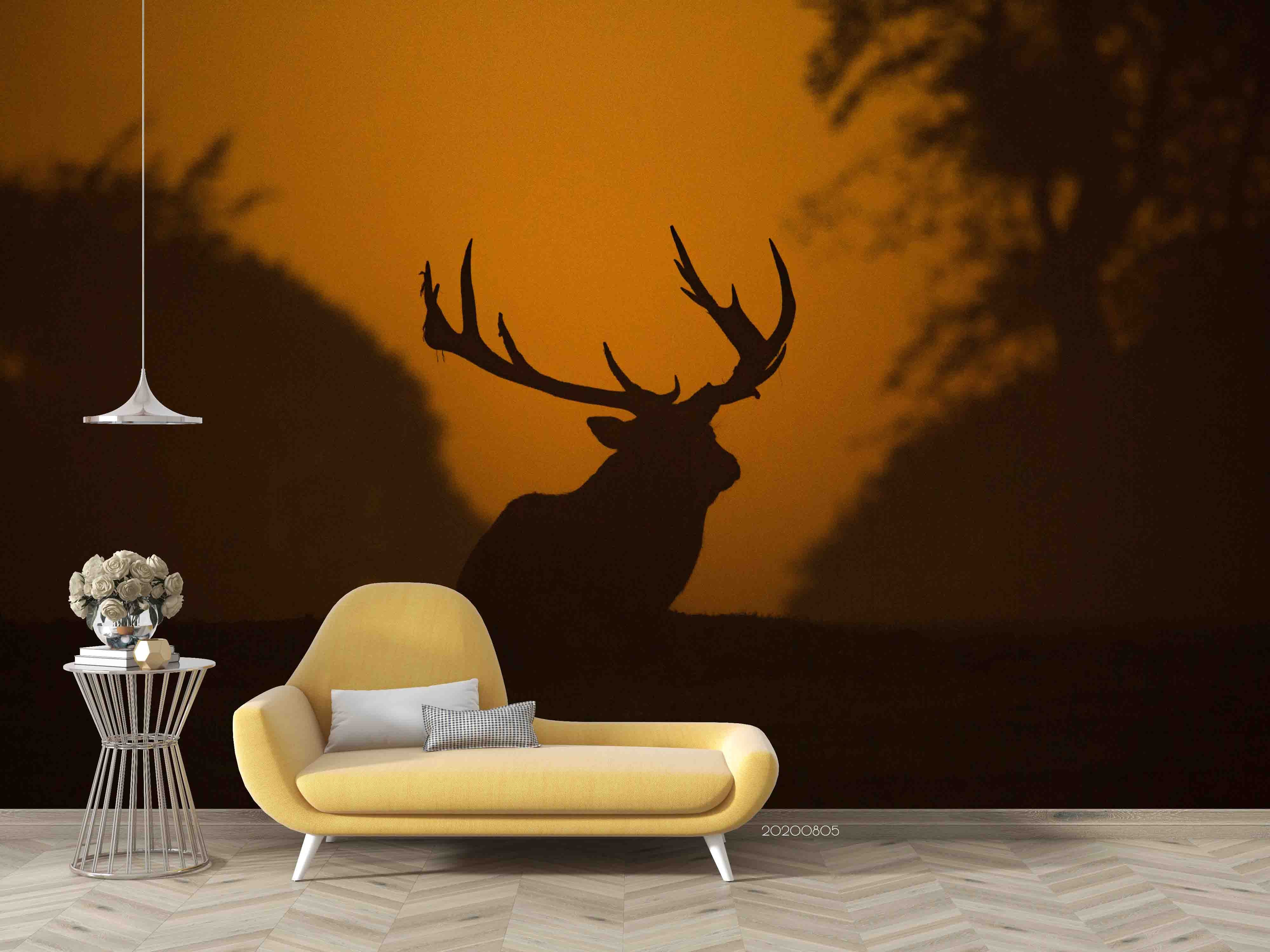 3D Elk Animal Wall Mural Wallpaper Sf 20