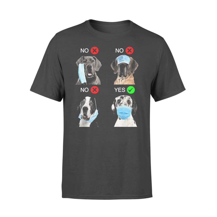 How To Wear Face Mask Great Dane T-shirt