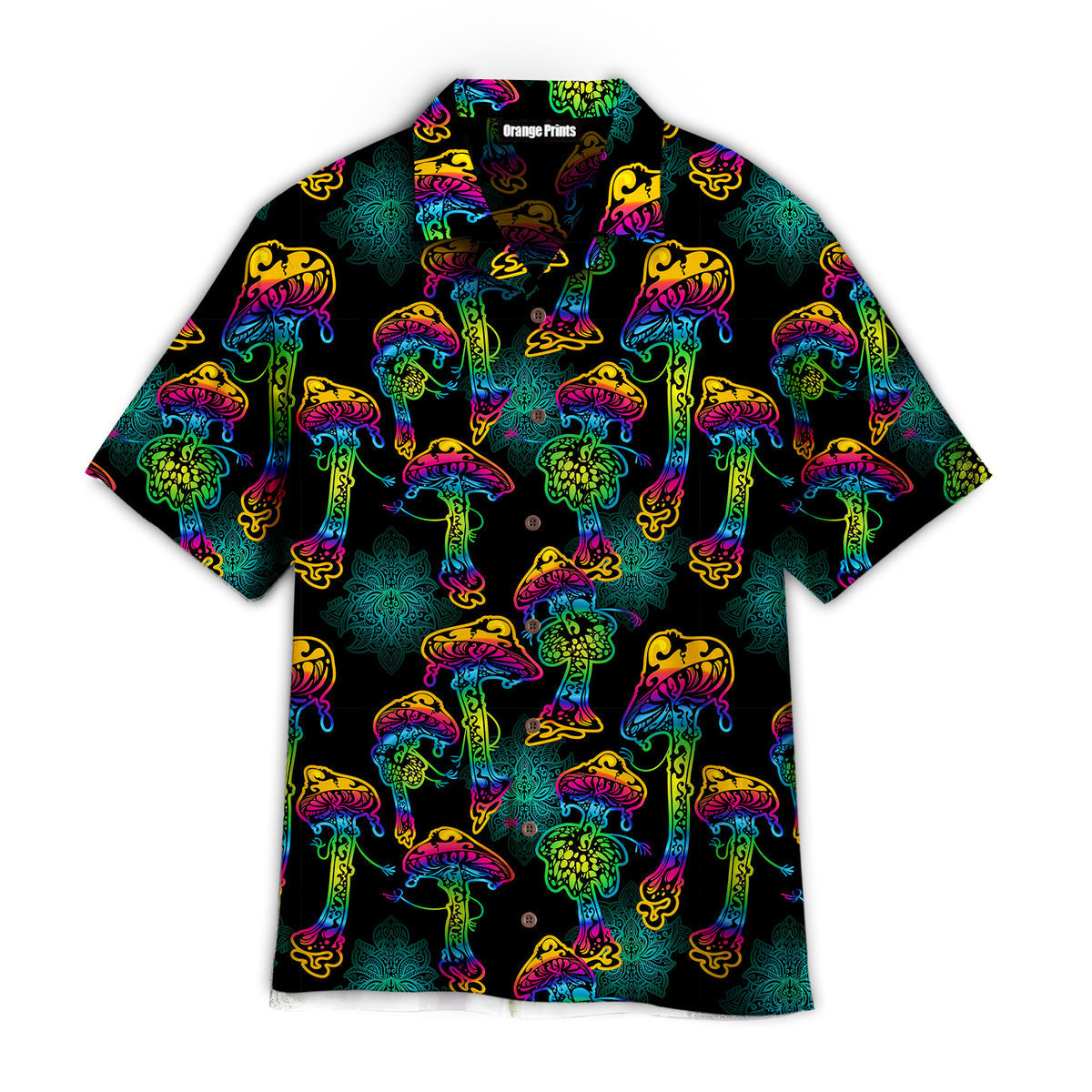 Magic Psychedelic Neon Mushroom Hawaiian Shirt – For Men And Women