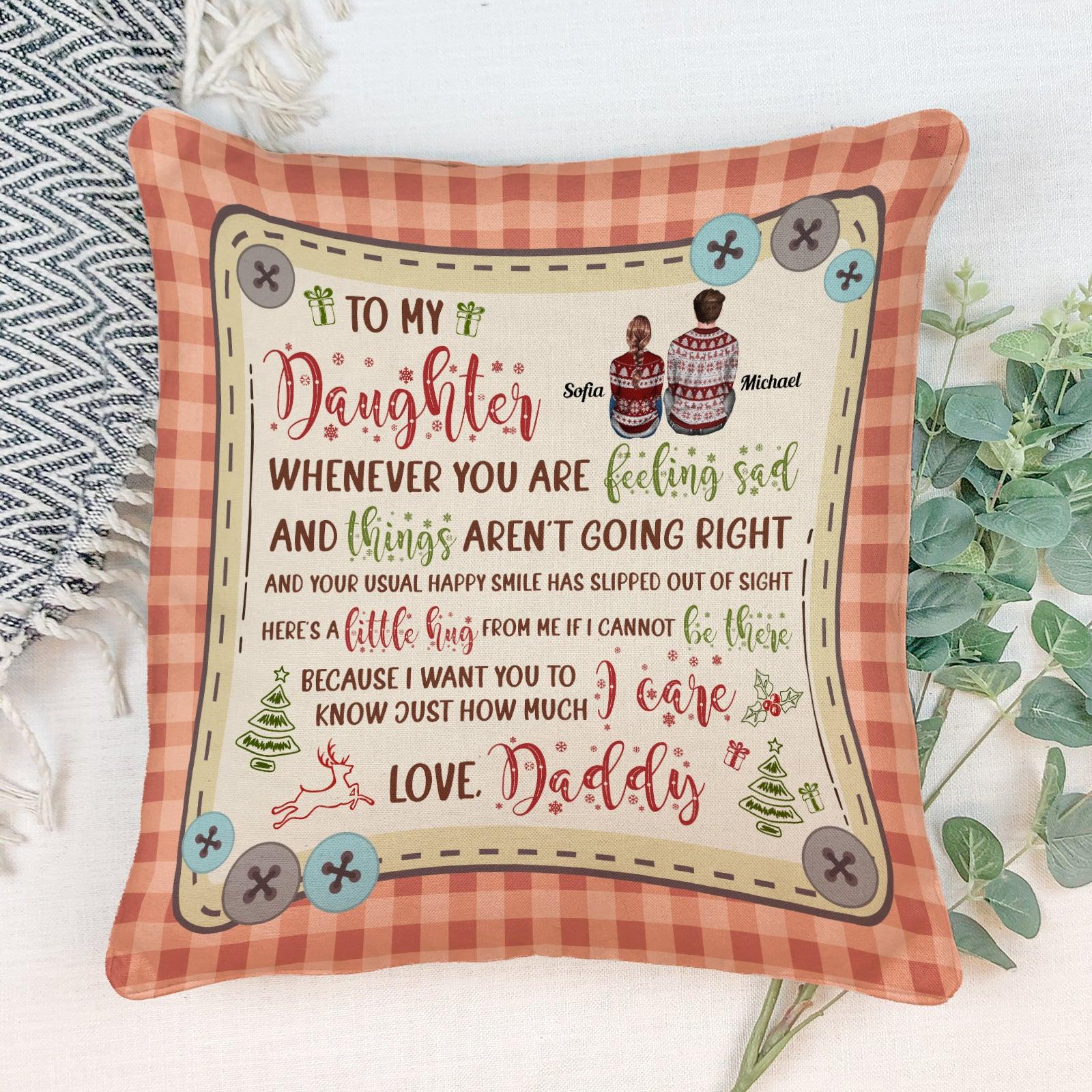 A Little Hug From Me – Personalized Pillow – Christmas Gift For Son, Daughter, Grandkid