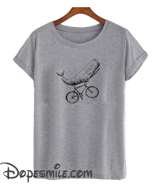 Whale on a Bike cool  T-Shirt