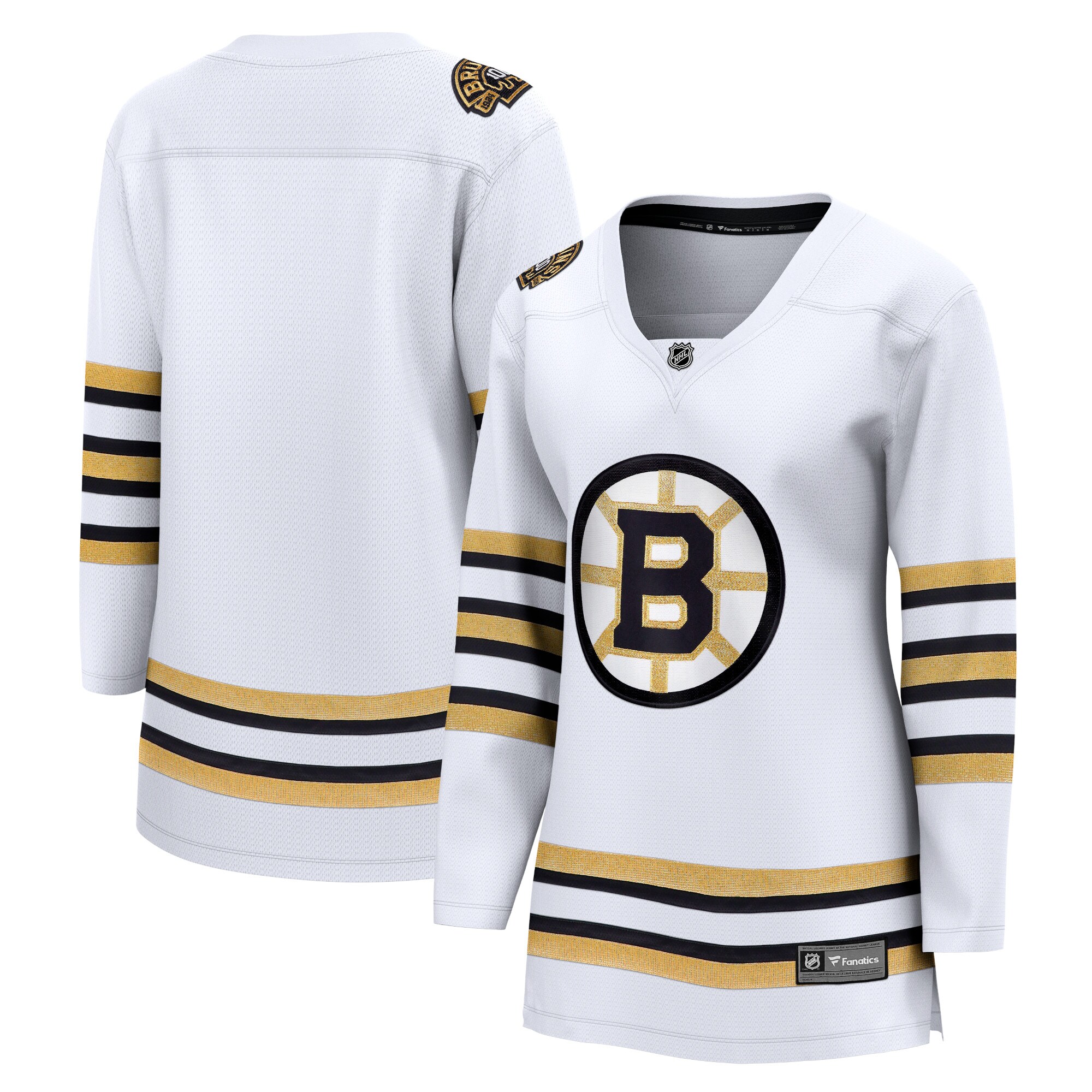 Women's Boston Bruins White 100th Anniversary Premier Breakaway Jersey