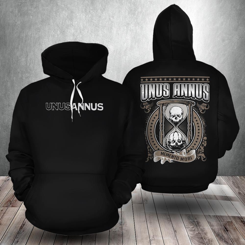 Unus Annus Hoodie Logo Hourglass Memento Mori Unus Annus Merch