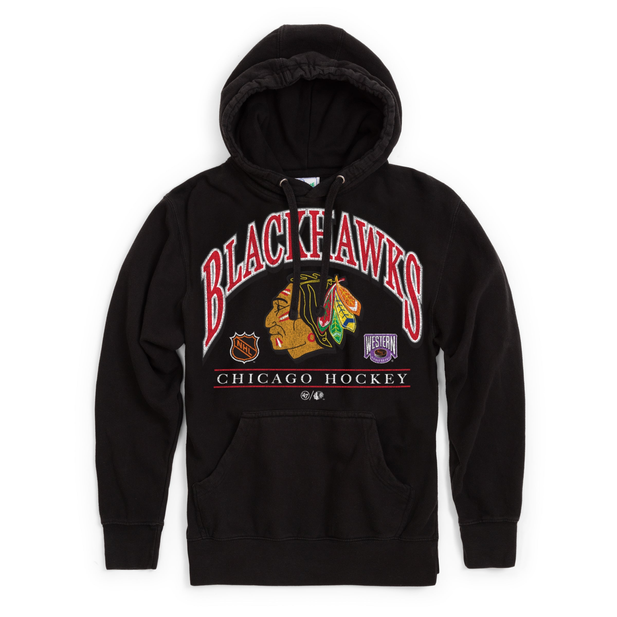 Chicago Blackhawks Vintage Pierce Hood/Unisex Tee/3Xl