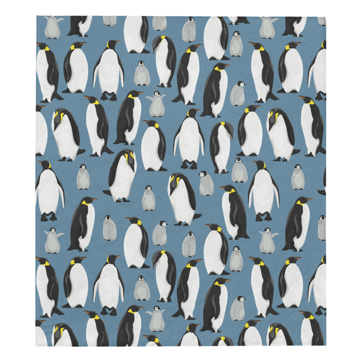 Penguin Pattern Print Design A03 Premium Quilt