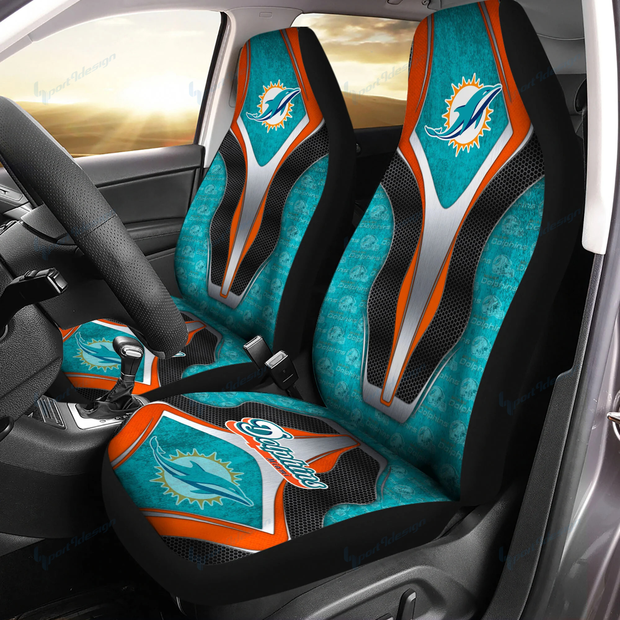 Miami Dolphins Car Seat Covers Bg42