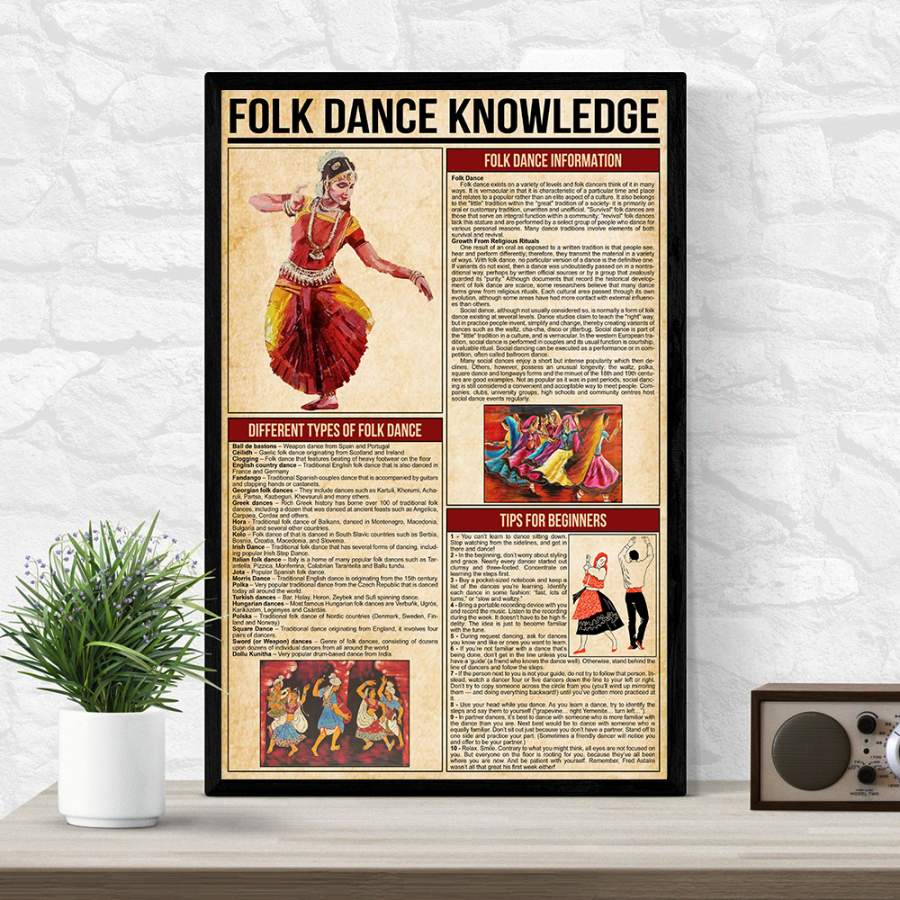 Wozoro Unframed Poster Folk Dance Knowledge Size 11×17, 16×24, 24×36 inch