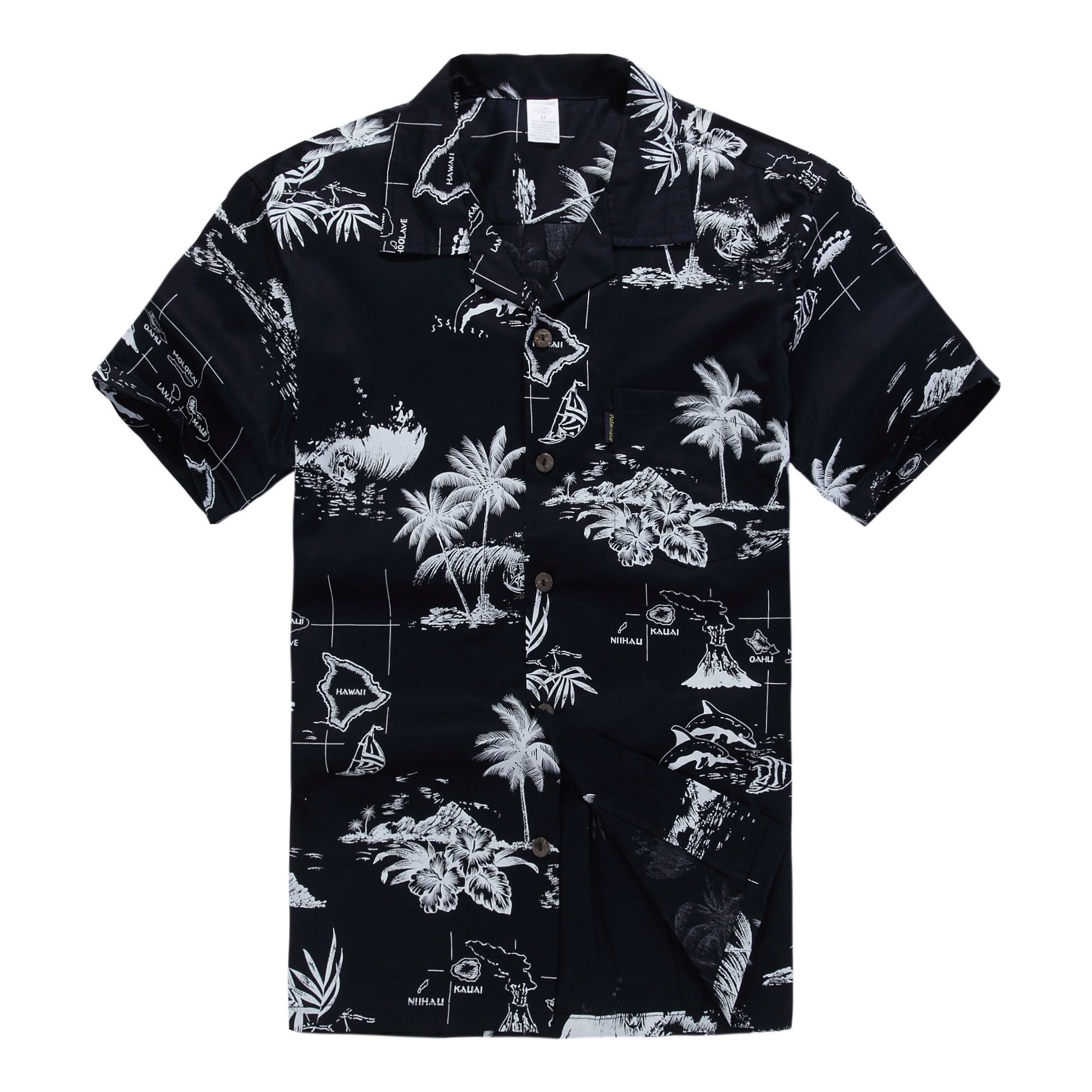 Coconut Tree Black Awesome Design Hawaii Shirt Ha58253