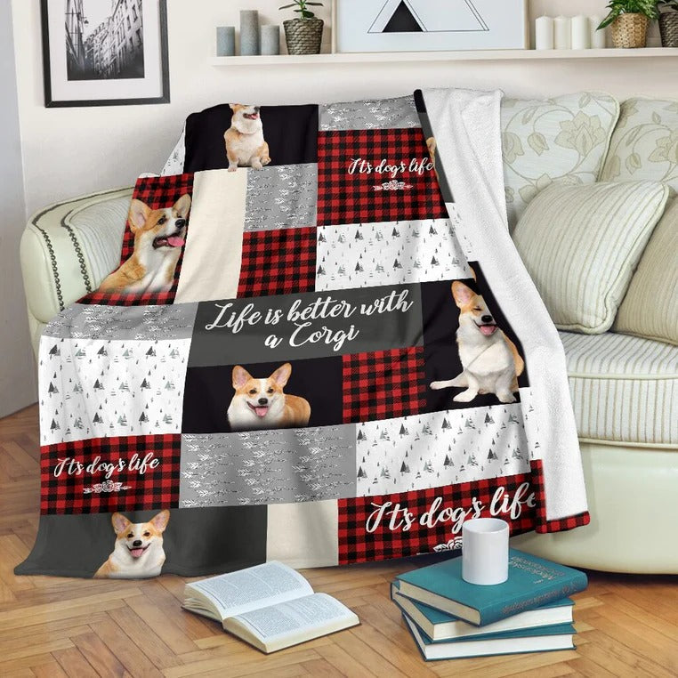 Corgi Dog Blanket, Life Is Better With A Corgi