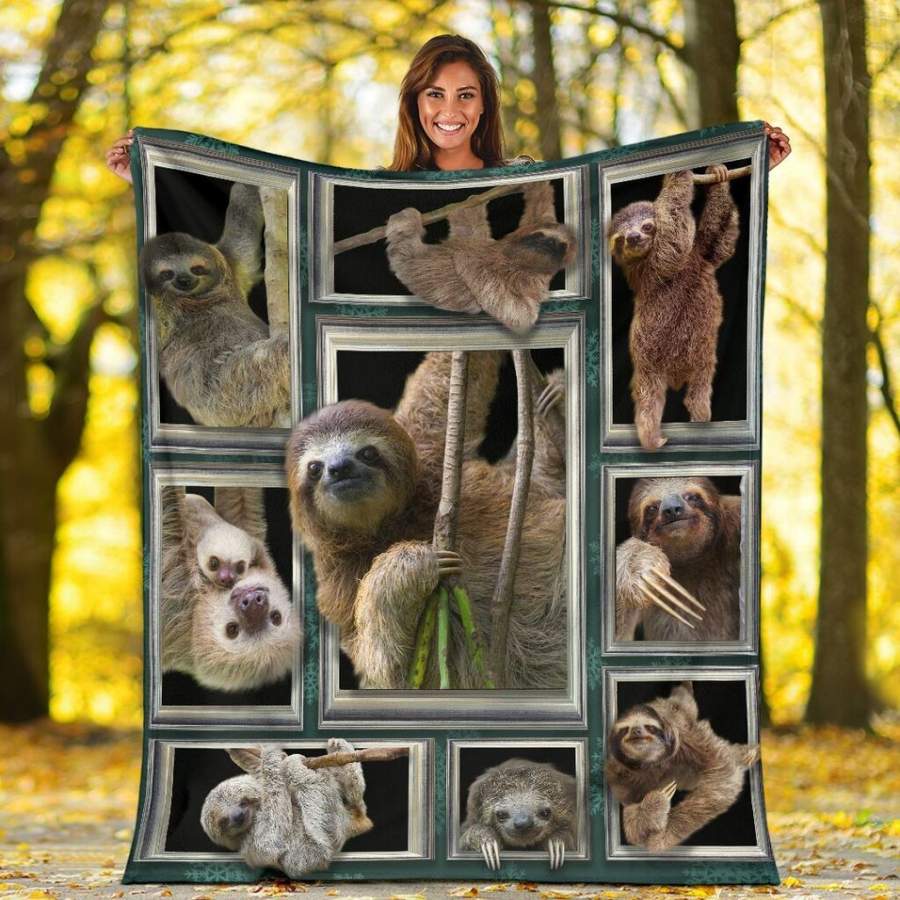 3D Sloth Cute Animal Blanket Animals Lovers Gift – Custom Blanket / Personalized Blankets / Photo Blanket – Fleece Blanket / Sherpa Blanket