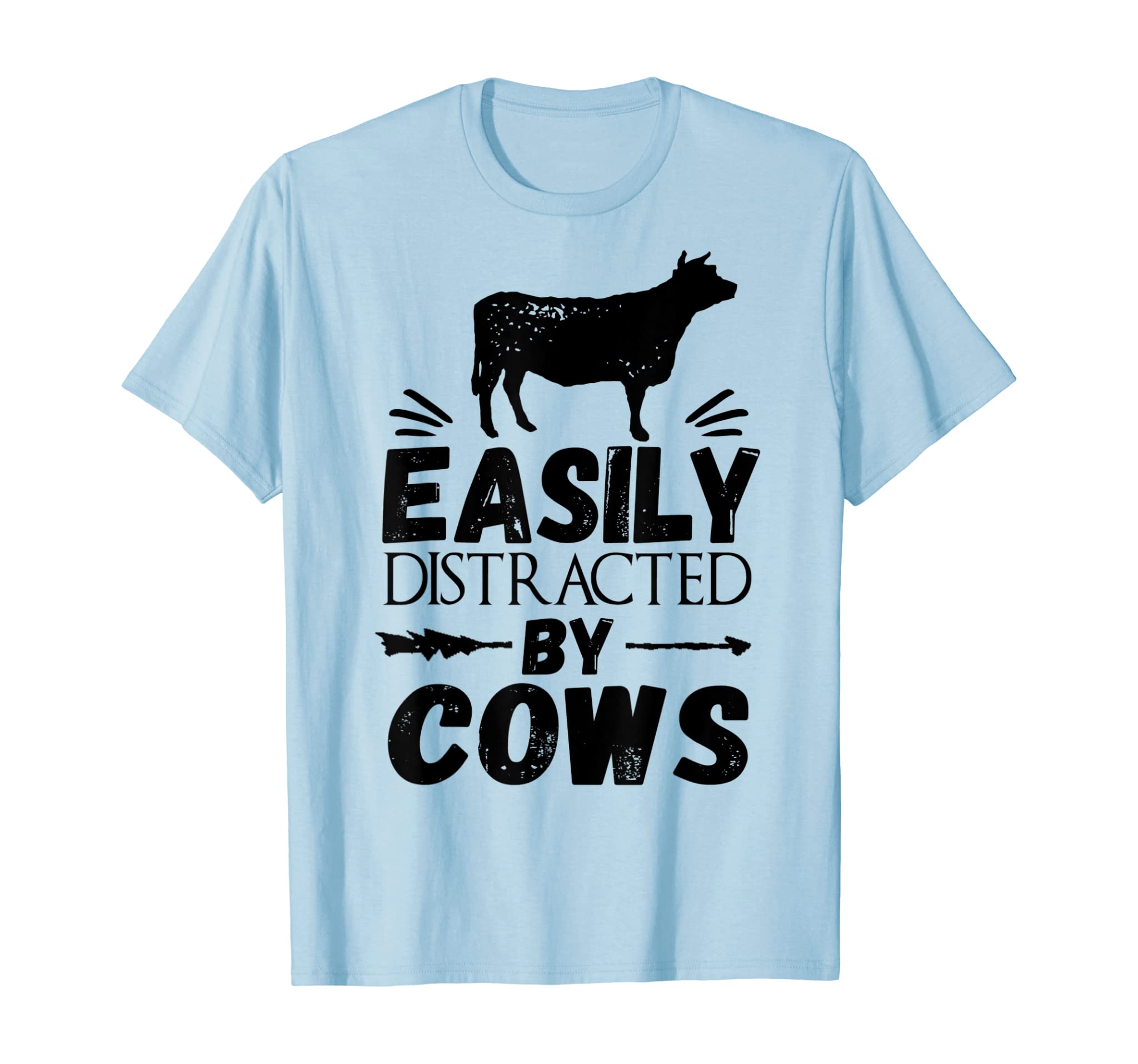 Cow T Shirt, Easily Distracted By Cows t-shirt Cool Gift T-Shirt