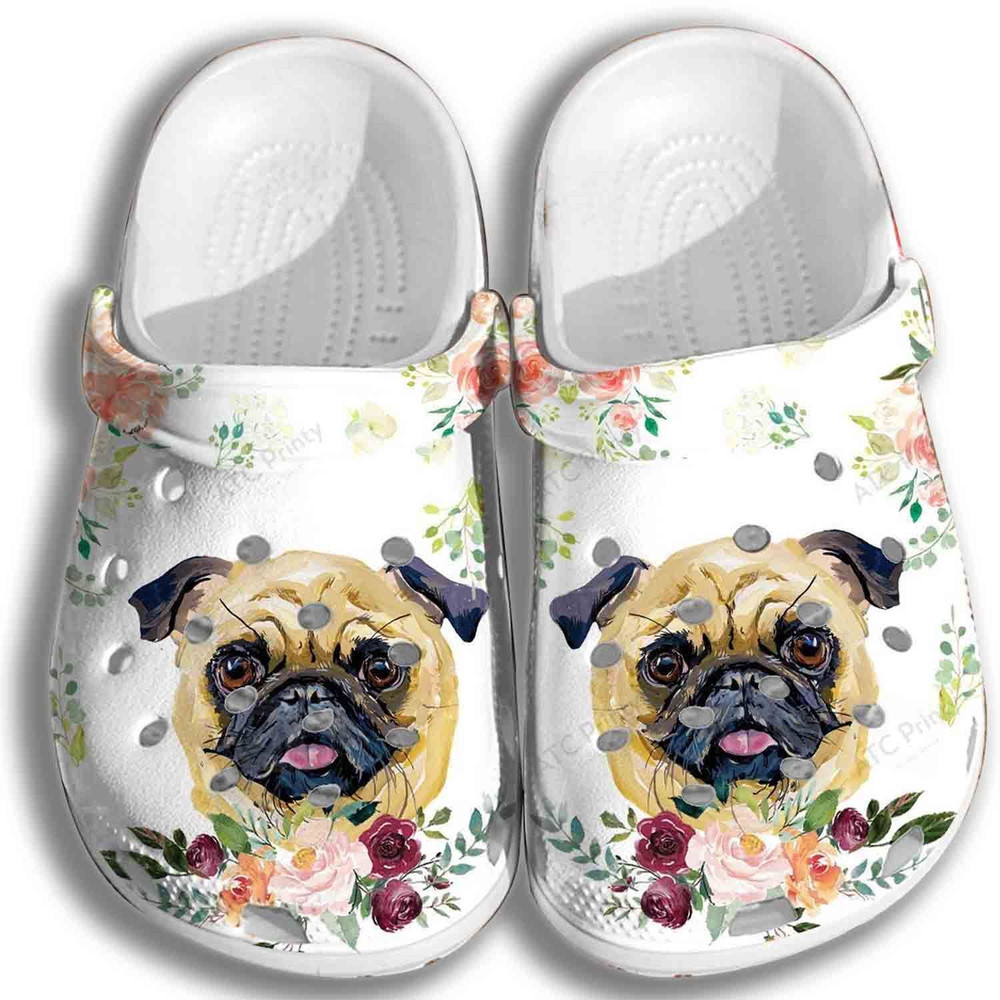 Adorable Pitbull Gift For Lover Rubber Crocss Clog Shoes Comfy Footwear
