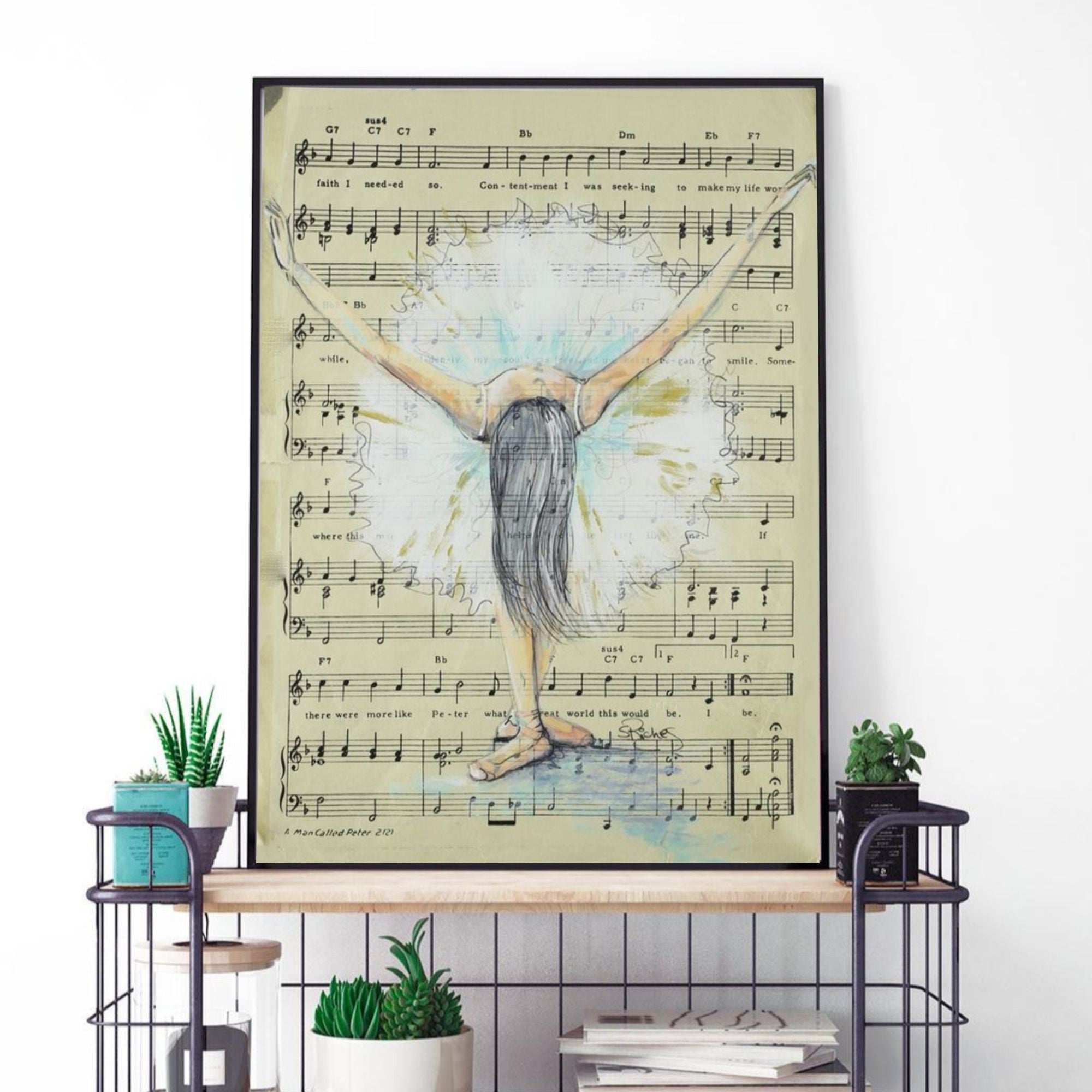 Ballet On Sheet Music Poster Home Décor Birthday Gift For Girl Daughter Niece Friend – Gigo Smart