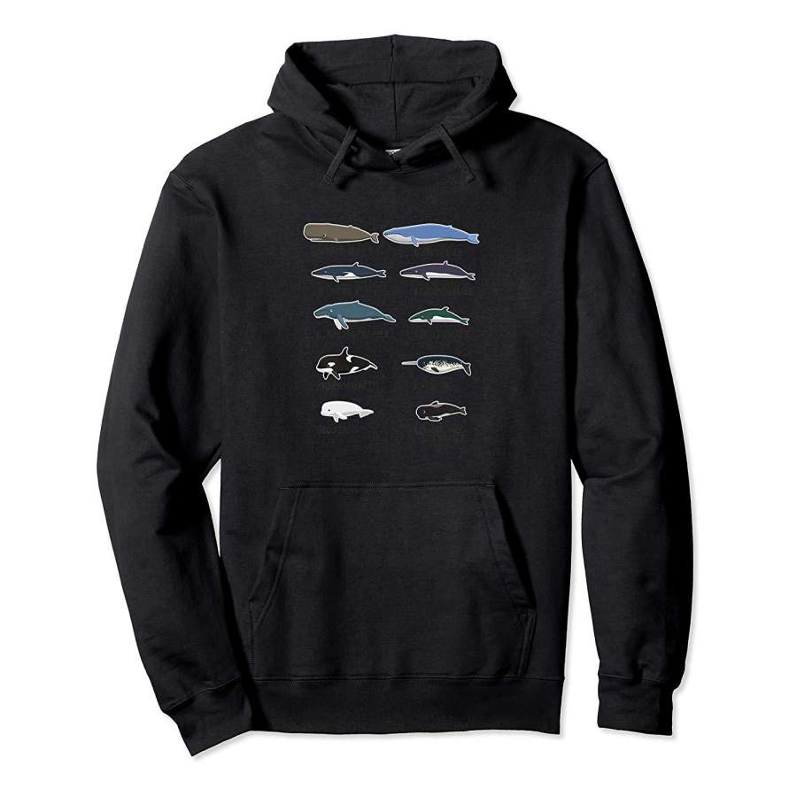 Kids Types Of Whale Chart Kinds Of Whales T Shirt Hoodie Premium Tee