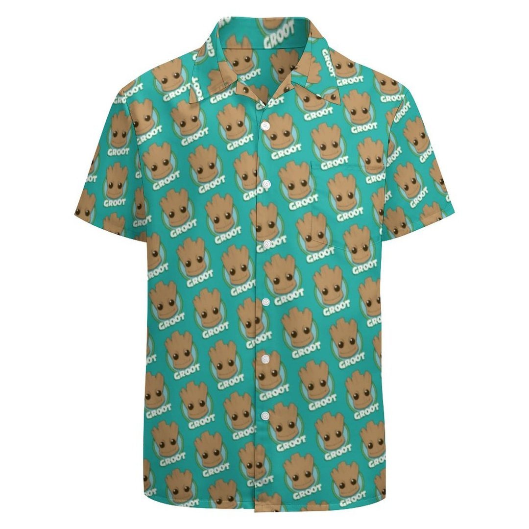 Guardians Of The Galaxy Baby Groot Face All Over Print Hawaii Shirt Ha85202