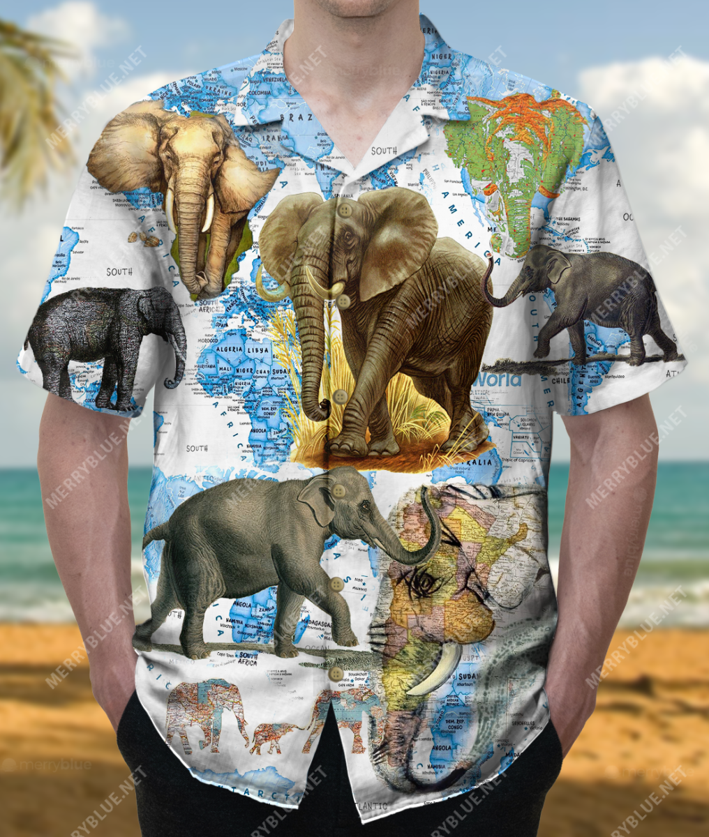 Walk In Led By Wisdom Elephant Unisex Hawaii Shirt Ha90366