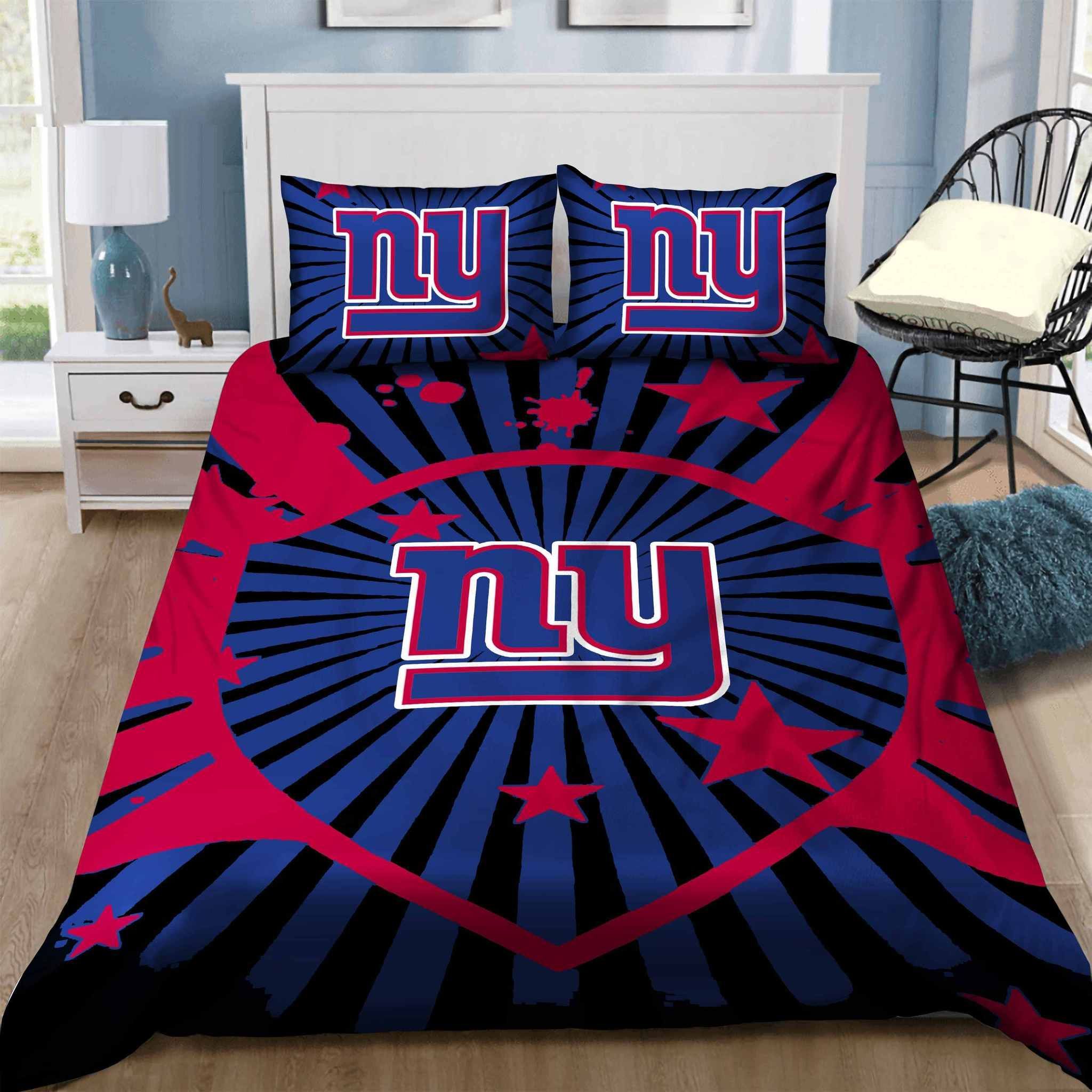 New York Giants Bedding Set Sleepy Duvet Cover X Amp Pillow Cases