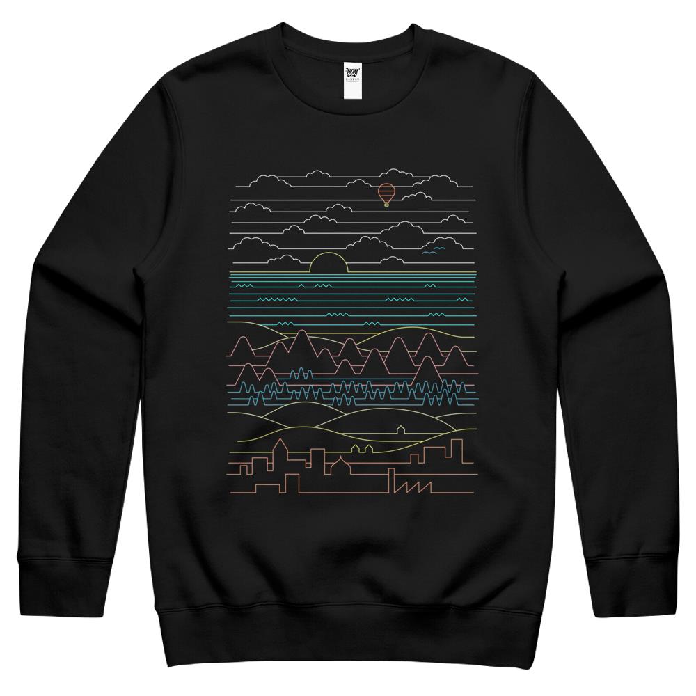 Linear Landscape Crewneck Sweatshirt