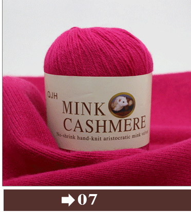 50g/Pcs Mink Cashmere Yarn Wool Crochet Yarn For Hand Knitting DIY Sweater Blanket Scarf Knitting Needles Yarn alx