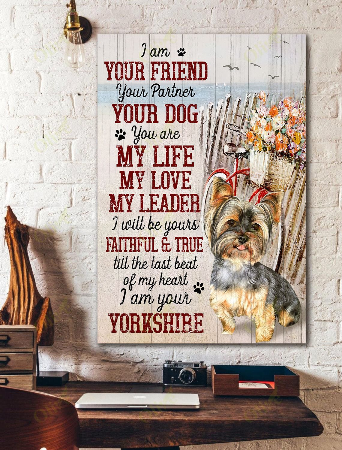 Yorkshire – I Am Your Friend And Partner Canvas Wall Art Home Decor