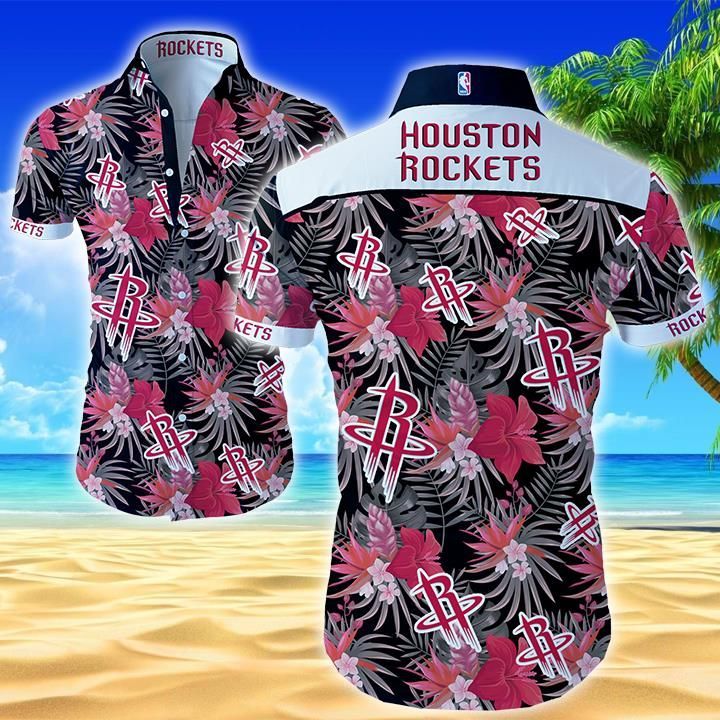 Houston Rockets Hawaii Shirt Summer Button Up For Men Beach Wear Short Sleeve Ha4947