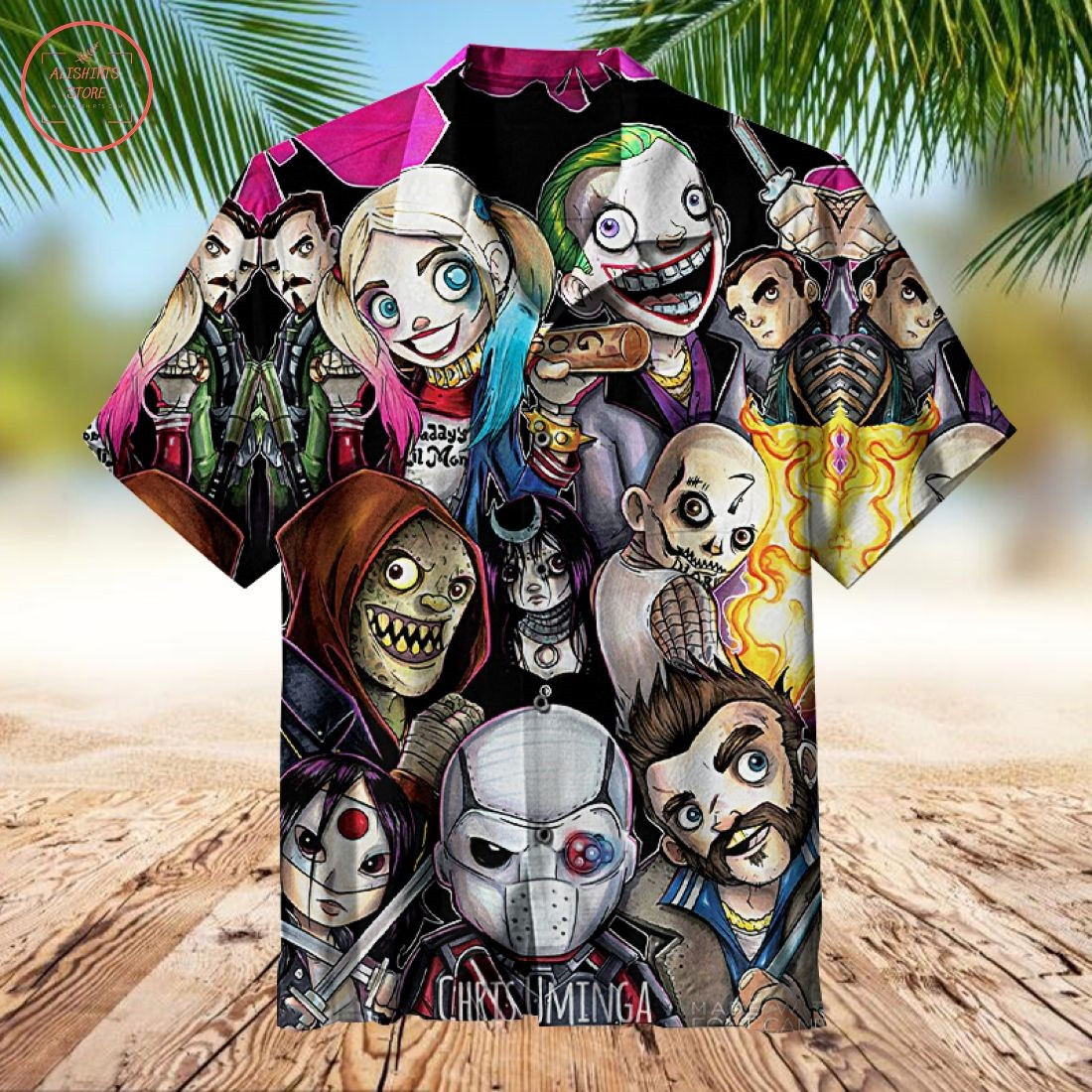 Mini Suicide Squad Comic Characters All Over Print Hawaii Shirt Ha110341