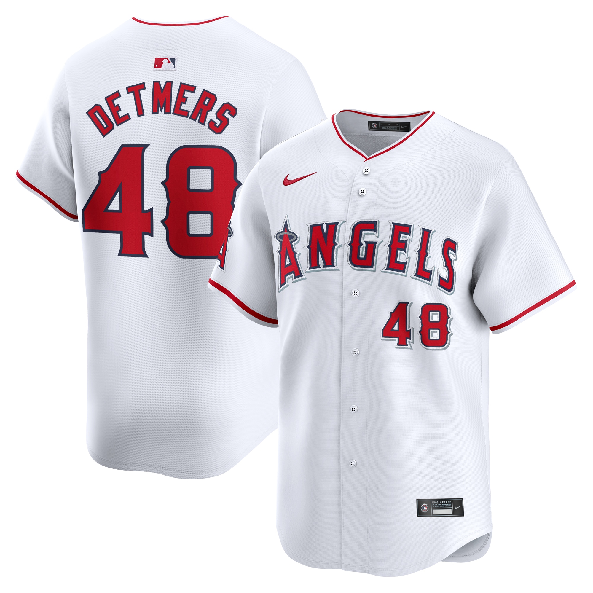 Reid Detmers Los Angeles Angels Home Limited Player Jersey – White